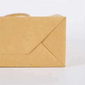 Bolsa de café de papel kraft con asa de papel torcida/plana