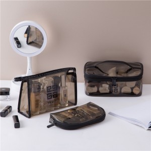 IMPERVIUS Transparent PVC Bath Cosmetic Pera Women Make up Case Travel Zipper Makeup Beauty Wash Organizer Toiletry at Kit