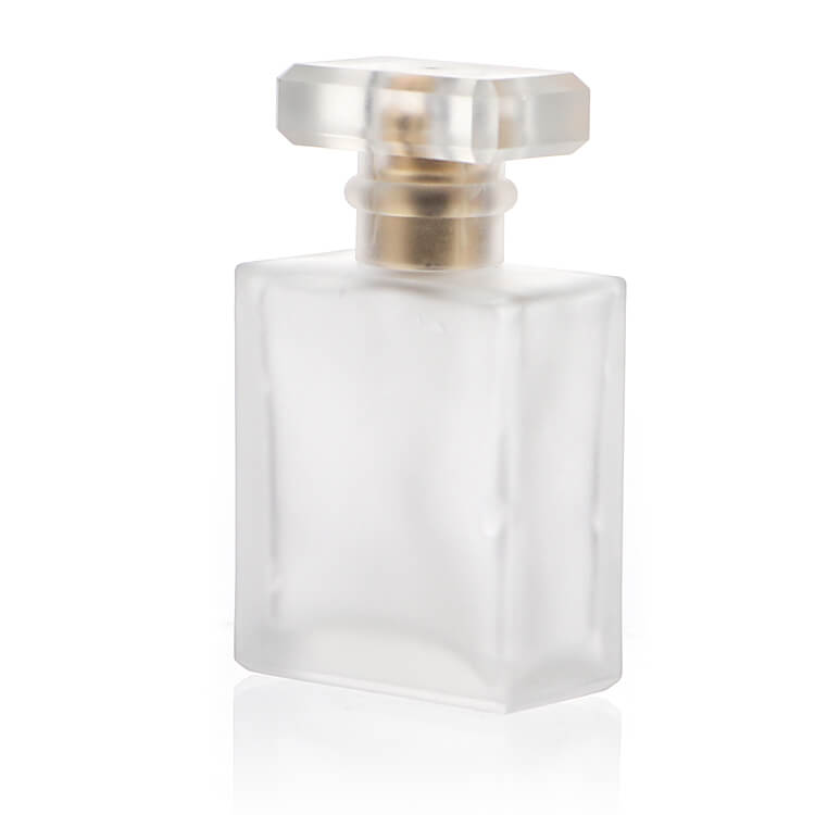 Frosted 50ml Square Men’s Perfume Glass Bottle with Cap