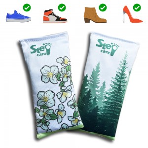 پھول یا جنگل کی خوشبو جوتا بانس چارکول بیگ جوتا deodorizer بیگ