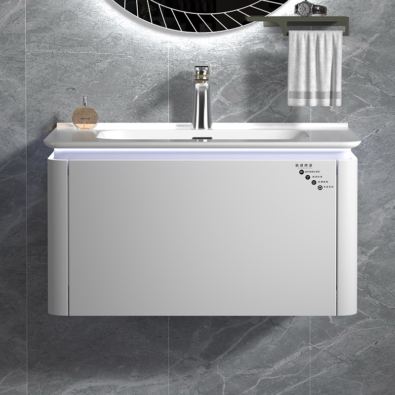 Nov dizajn kopalniški umivalnik iz vezanega lesa z brezšivnim kamnitim skrilavcem hotelski kopalniški umivalnik na steno z umivalnikom