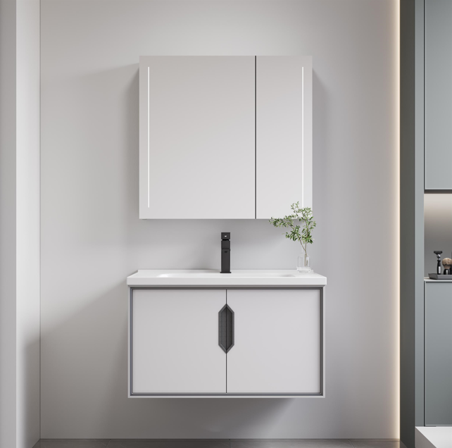 Kevyt luksus massiivipuinen kylpyhuonekaappi yhdistelmä moderni minimalistinen kylpyhuonekeraaminen yksiosainen pesuallas käsien ja kasvojen pesuallas saniteettitavarat