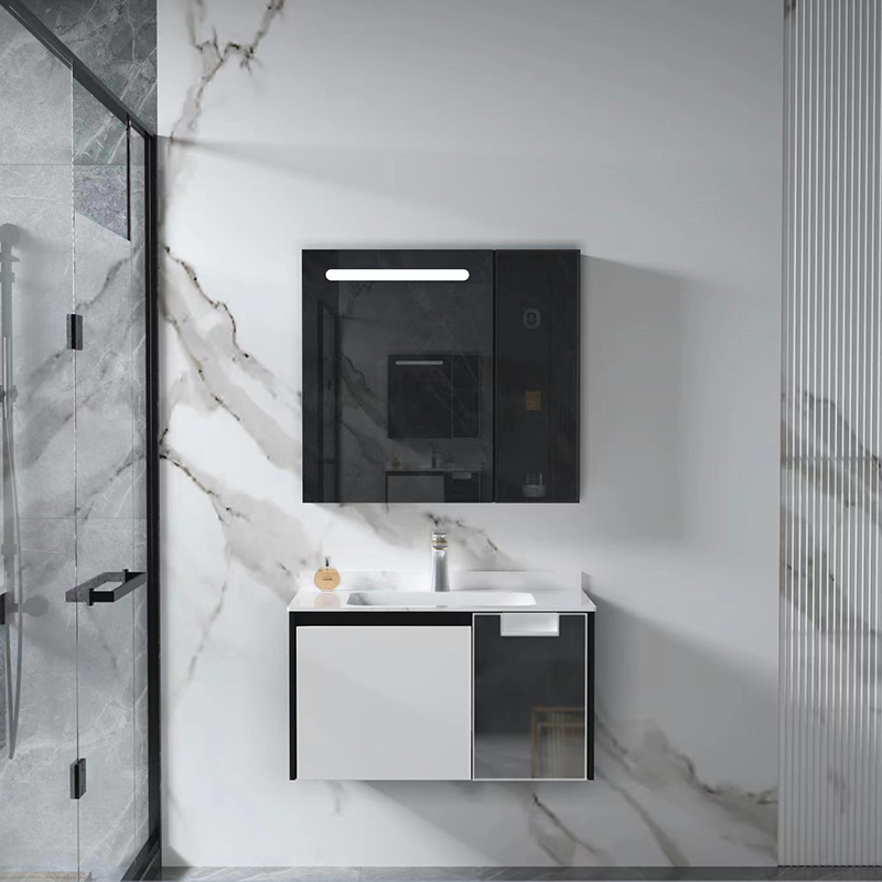 원활한 세면대와 거울 벽걸이형 욕실 캐비닛을 갖춘 인기 판매 합판 욕실 세면대