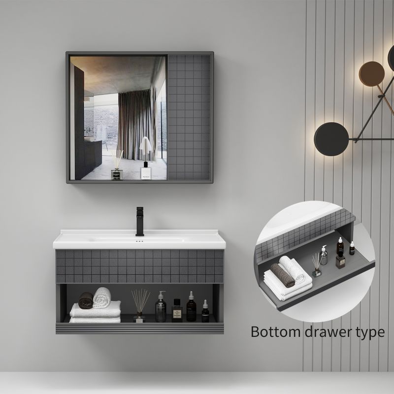 New Design shouya madziro-yakaturikwa Bathroom Cabinet Aluminium Bathroom Kabhineti Rectangle Bathroom Mirrors