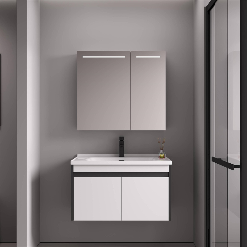 Hot sale murang presyo hotel bathroom vanity stainless steel bathroom cabinet furniture na may lababo at salamin