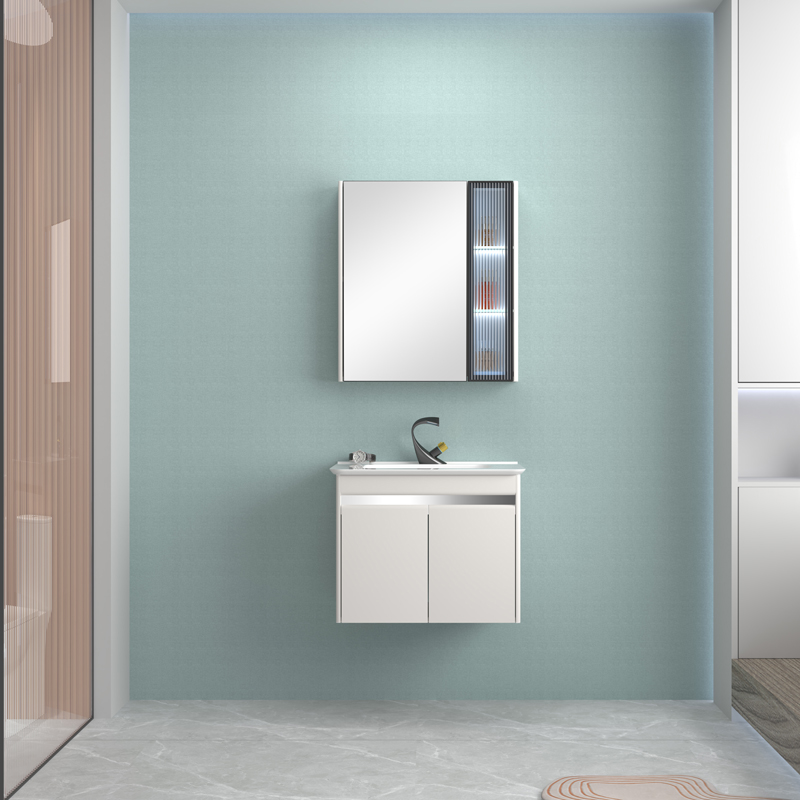 Goedkope prijs hoogwaardige badkamerijdelheid met spiegel en opbergruimte hotel badkamerkasten