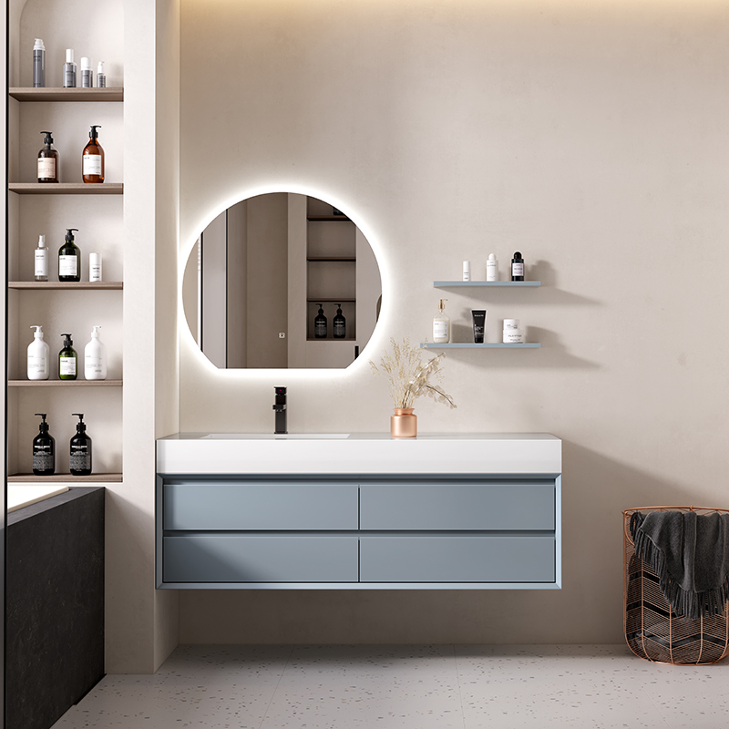 Trends aluminum vanity with mirror small bathroom basin cabinet with mirror and seamless basin bathroom cabinets and vanities