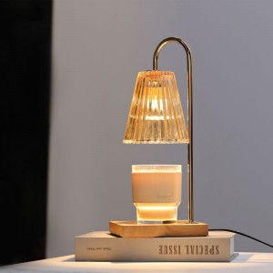 Staklena svjetiljka za grijanje svijeća s 2 žarulje Kompatibilna sa svijećama u staklenkama Vintage električna svjetiljka za svijeće Topilo za svijeće s mogućnošću prigušivanja Vrh topljenja za mirisni vosak
