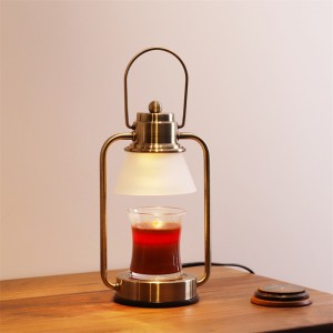 Mini električni lampion za grijanje svijeća sa staklenim sjenilom