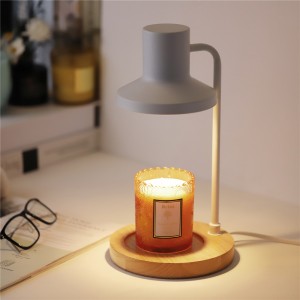 Nordic Rubber Wood Electric Candle Warmer Lamp