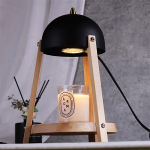 Halitta Rubber Wood Candle Warmer Lamp