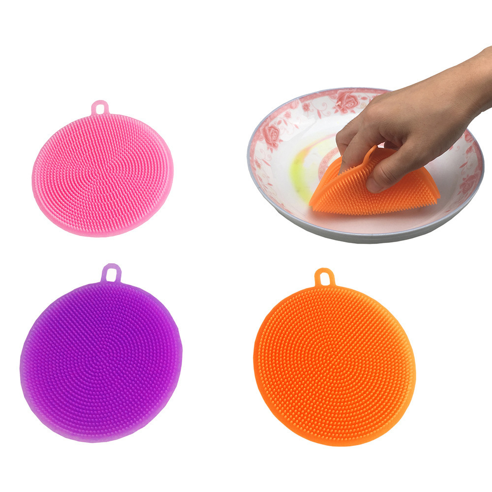 Cepillo de silicona de esponxa para lavar pratos multifunción para lavar pratos