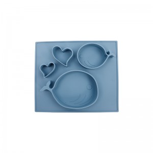 Baby's square compartmentalized supplementary food plate