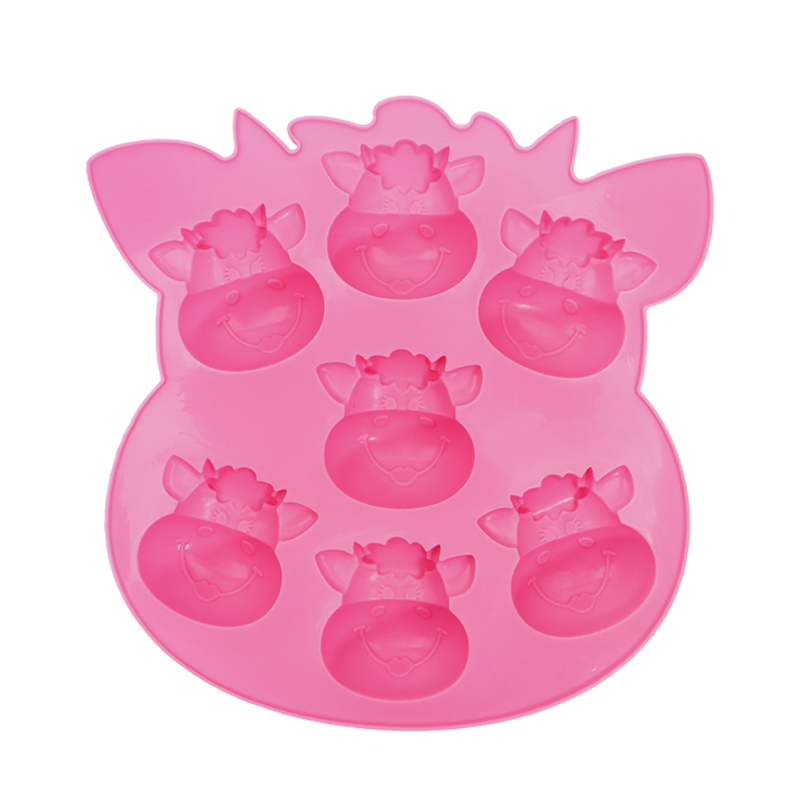3D formos rankų darbo „pasidaryk pats“ formelės „Bull Head Fondant“ dekoravimo įrankiai silikoninės tortų formos