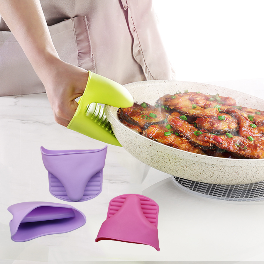 Profesionalios virtuvės karščiui atsparios kepimo kepimo silikoninės orkaitės pirštinės pirštinės nuo nuplikimo