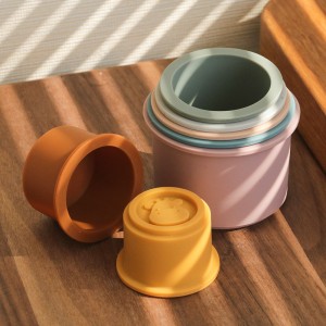 Montessori Educational Kids Model Toys Liphoofolo Silicone Stacking Cups