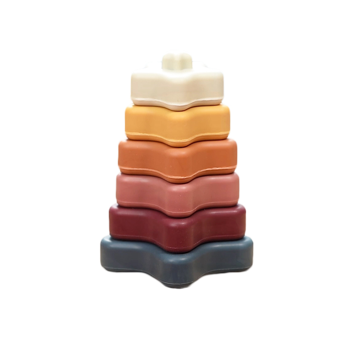 Squeeze Play uban sa Early Educational Learning Silicone Stacking Tower