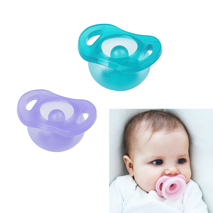 Chupetes de silicona para bebés personalizados de calidade alimentaria suave, sen Bpa