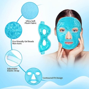 Senwo Beauty Supplies Skin Care Gesicht Kâlde kompresje Reusable Gel Ice Beads Facial Sliepe Eye Mask Pack