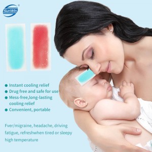 لوازم الرعاية الصحية Senwo OEM Direct Factory Fever Sticker Cooling Gel Sheet Headache Pad macromolecule gel