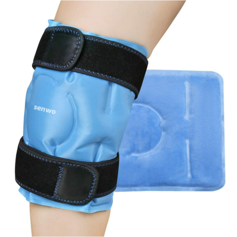 سفارشی کردن بسته یخ برای تسکین درد زانو ژل یخ بسته قابل استفاده مجدد برای آسیب های ساق پا، درمان کمپرس سرد گرم ورم برای آرتریت ACL تصویر ویژه