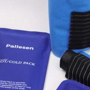 Envoltura de xeo de xel reutilizable para terapia quente e fría, apoio á recuperación de lesións