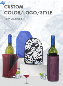 I-Senwo Reusable Reusable Flexible Active Cooler White Wine Bottle Cooler Chiller Sleeve