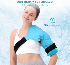Werbrûkbere waarme en kâlde therapy Shoulder Gel Ice Compression Pack Wrap foar pineferliening