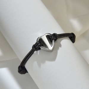 Custom Unisex Stainless Steel Heart Cremation Urns Bracelet for Ashes Memorial Bracelets Jewelry Adjustable Length 17cm-25cm