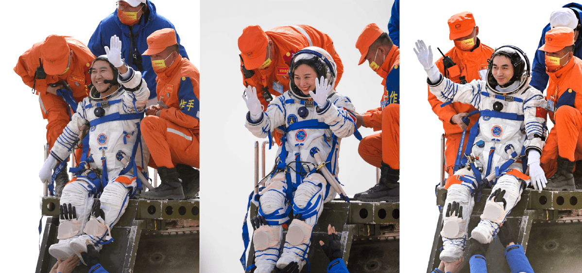 Shenzhou XIII crew back to Earth