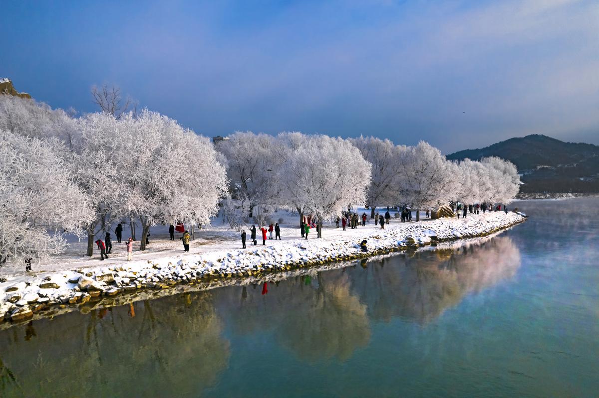 En Jilin, o xeo de escarcha deslumbra