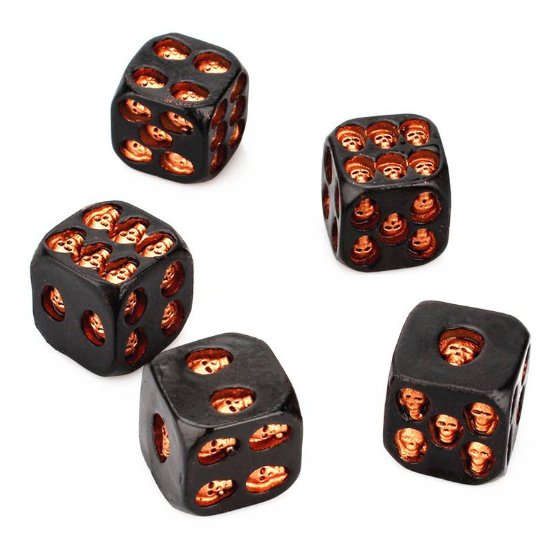 New resin 6 side skull dice creative party bar entertainment casual dice toys