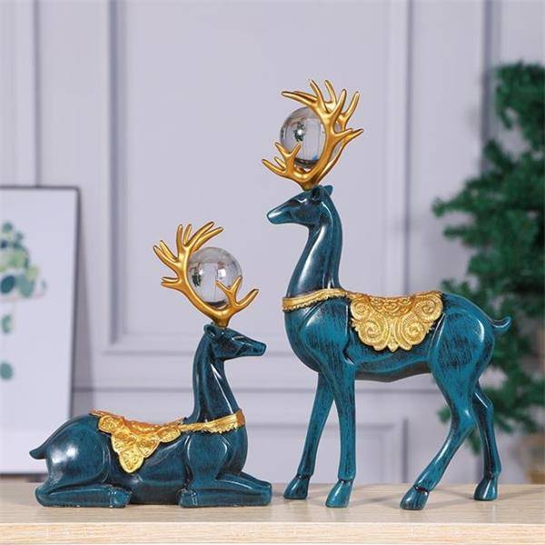 European creativity in the New Year the New Year fortune deer household living room modern study resin ornaments art crafts