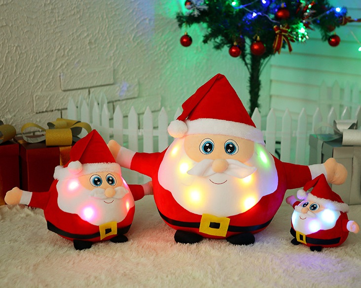 Santa Claus style christmas gifts plush toys for children of christmas, any shape can be customized