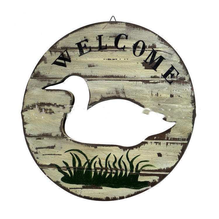 Wooden PVC Welcome Duck Animal Beach Door Sign, Home Festival Decoration Sign Welcome Sign Featured Image