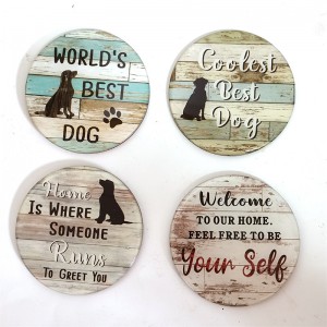 Wooden PVC Welcome Dog Animal Beach Door Sign, Home Festival Decoration Sign Welcome Sign