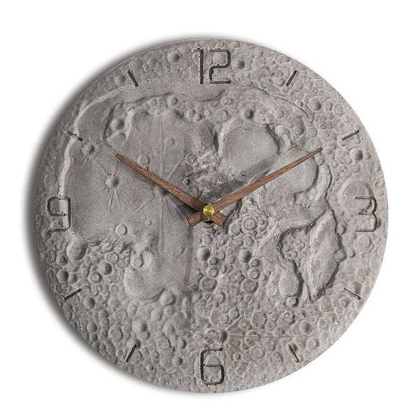 Decorative handmade gypsum sand wall clock with luminous for home wall hanging clock