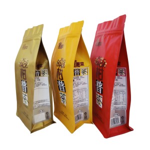 Transparent Window Food Grade Packaging Firimu Tea Packing Plastic Bag