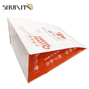 Ympäristöystävällinen räätälöity tulostus Valkoinen paperi Paahtoleivät leivonnaiset Pakkaus Neliömäinen pohjapussi