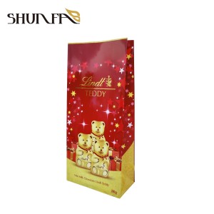 Food Grade Square Bottom Packaging Christmas Theme Candy Chocolate Packing пакети