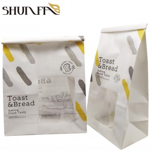 Custom Toast Brød Bagt Mad Pakning Tin Tie Hold Fresh Takaway Emballage Bag