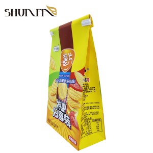 Square Bottom Paper Crisps Snack Food Bishing Flavor Tin Tie Packing пакети