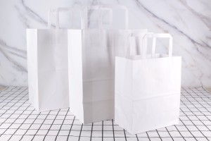 Lager hvid og brun kraftpapirpose kan tilpasses