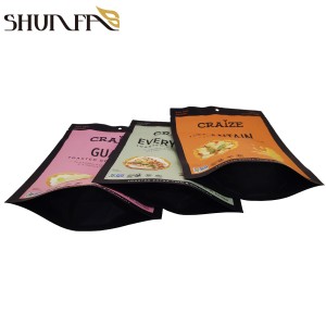 Resusable Anti-Deterioration Toast Cracker Stand-up Pouch Snack Food Packaging Zipper Bag