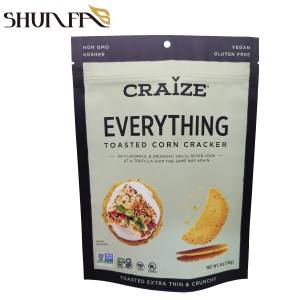 Toast Cracker Stand-up Pouch Snack Food Packaging Zipper Bag