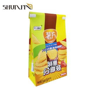 Square Bottom Paper Crisps Snack Food Baking Sapor plumbum Tie sarcina Bag