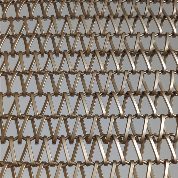Architectural decorative metal weaving mesh curtain wall spiral mesh
