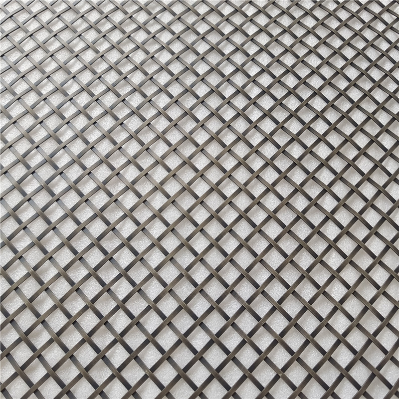 Stainless steel interior architectural decoration crimped woven wire mesh