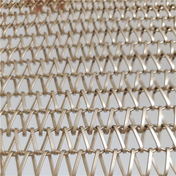 Architectural decorative metal weaving mesh curtain wall spiral mesh