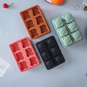 Изготовленные на заказ экологически чистые прочные легкосъемные формы для кубиков льда, силиконовая форма для мороженого, силиконовый лоток для льда в форме тигра